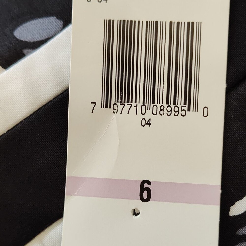 NWT! Jones New York Sleeveless Floral Pattern Cotton Dress - Size 6 - Picture 4 of 5